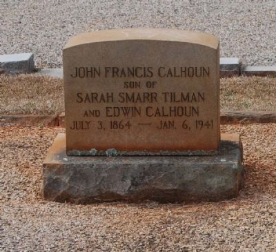 John Francis Calhoun Tombstone image. Click for full size.