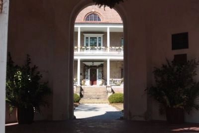 The Joseph Manigault House Front door seen from the Gate Temple image. Click for full size.