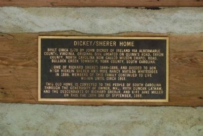 Dickey / Sherer Home Marker image. Click for full size.