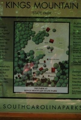 Welcome to Kings Mountain State Park Marker<br>Historical Farm Map image. Click for full size.