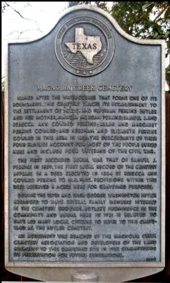 Magnolia Creek Cemetery Marker image. Click for full size.
