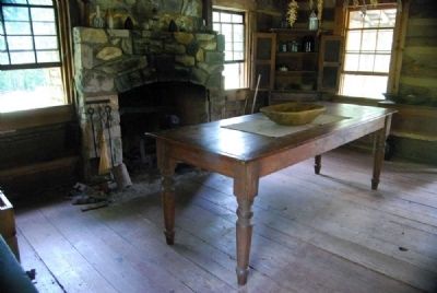 John Robert Patrick Cabin<br>Interior - Dining Table image. Click for full size.