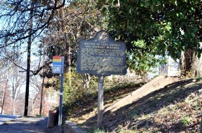 Battle of Ezra Church Gen. Stewart Wounded Marker image. Click for full size.
