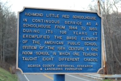 Richmond Little Red Schoolhouse Marker image. Click for full size.