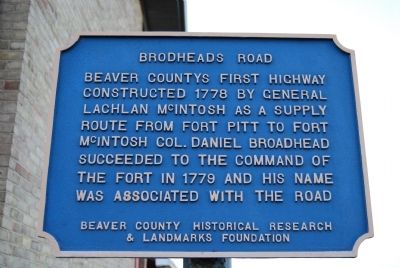 Brodheads Road Marker image. Click for full size.