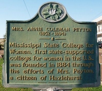 Mrs. Annie Coleman Peyton Marker image. Click for full size.
