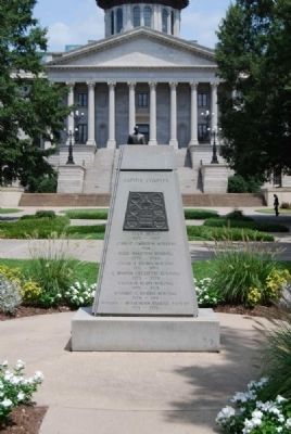 Capitol Complex Monument<br>South<br>Statehouse in Background image. Click for full size.
