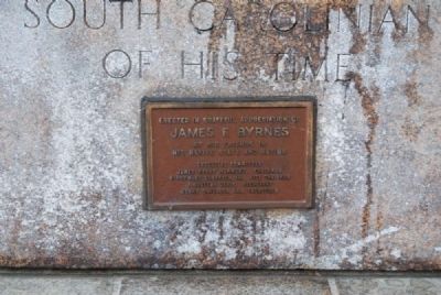 James F. Byrnes Monument<br>Northeast Plaque image. Click for full size.