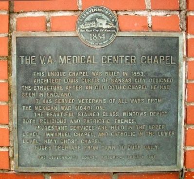 The V.A. Medical Center Chapel Marker image. Click for full size.