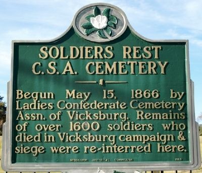 Soldiers Rest CSA Cemetery Marker image. Click for full size.