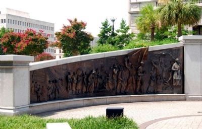 African-American History Monument<br>South Panel Showing image. Click for full size.