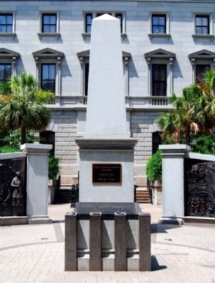 African-American History Monument<br>Center Display and Obelisk image. Click for full size.