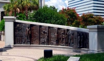 African-American History Monument<br>North Panel Showing image. Click for full size.