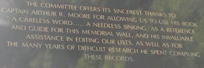 Wall of Honor Inscription image. Click for full size.