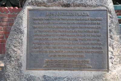 Los Angeles Plaza Marker image. Click for full size.