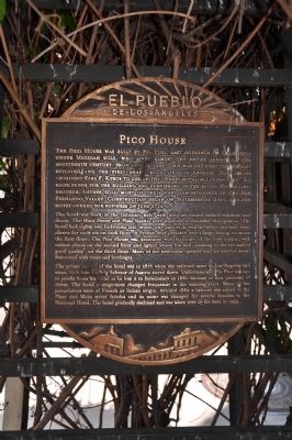 Pico House Marker image. Click for full size.