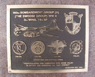 463rd Bombardment Group (H) Marker image. Click for full size.