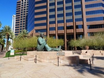 Tribute to Navajo Code Talkers Sculpture and Marker image. Click for full size.