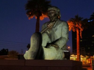 Tribute to Navajo Code Talkers Sculpture image. Click for full size.