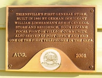 Thiensville’s First General Store Marker. Click for full size. Thiensville’s First General Store Marker image. Click for full size.