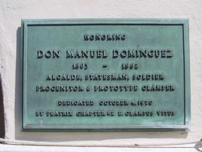 Domnguez Ranch House Marker image. Click for full size.