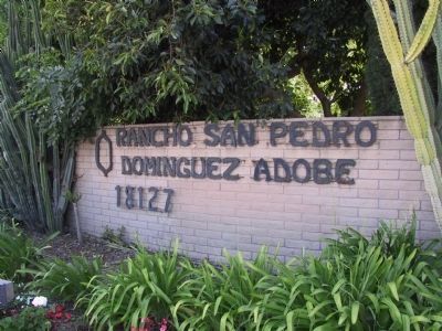 Rancho San Pedro Dominguez Adobe image. Click for full size.