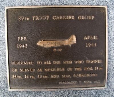 89th Troop Carrier Group Marker image. Click for full size.