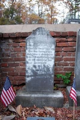 Rebecca Calhoun Pickens Tombstone<br>Old Stone Church Cemetery, Clemson, SC image. Click for full size.