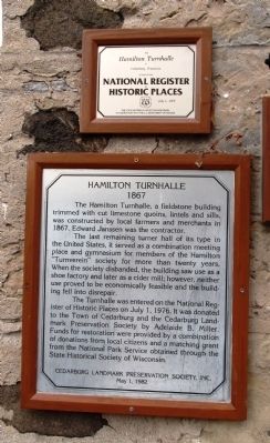 Hamilton Turnhalle Marker. Click for full size. Hamilton Turnhalle Marker image. Click for full size.