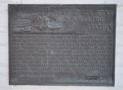 Portuguese Bend Whaling Station Marker. Click for full size. Portuguese Bend Whaling Station Marker image. Click for full size.