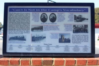 "Can't Is Not in the Camp's Vocabulary" Marker. Click for full size. "Can't Is Not in the Camp's Vocabulary" Marker image. Click for full size.