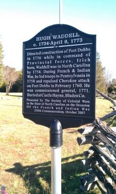 Hugh Waddell Marker image. Click for full size.