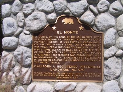 El Monte Marker image. Click for full size.