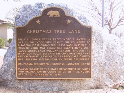 Christmas Tree Lane Marker image. Click for full size.