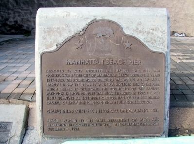 Manhattan Beach State Pier Marker image. Click for full size.