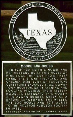 Moore Log House Marker image. Click for full size.