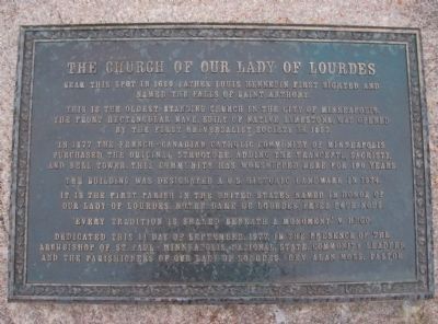 The Church of Our Lady of Lourdes Marker image. Click for full size.