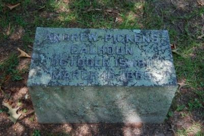 Andrew Pickens Calhoun Tombstone. Click for full size. Andrew Pickens Calhoun Tombstone image. Click for full size.