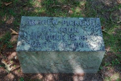 Andrew Pickens Calhoun Tombstone image. Click for full size.