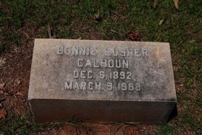 Bonnie Usher Calhoun Tombstone. Click for full size. Bonnie Usher Calhoun Tombstone image. Click for full size.