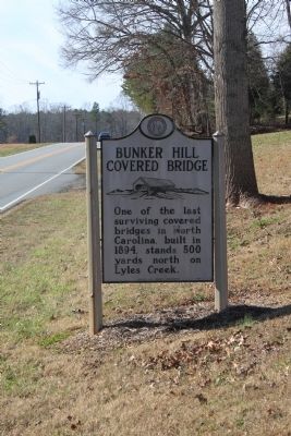 Bunker Hill Covered Bridge Marker image. Click for full size.