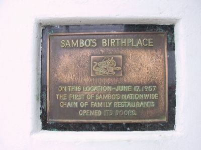Sambo's Birthplace Marker. Click for full size. Sambo's Birthplace Marker image. Click for full size.