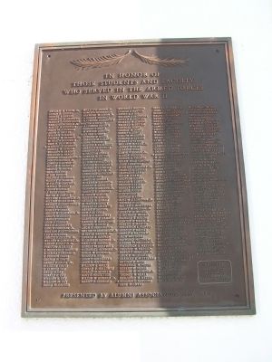 World War II Memorial - Salisbury College Marker. Click for full size. World War II Memorial - Salisbury College Marker image. Click for full size.