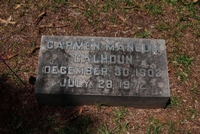 Carmen Mancum Calhoun Tombstone image. Click for full size.