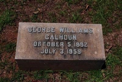 George Williams Calhoun Tombstone image. Click for full size.