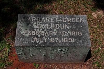 Margaret Green Calhoun Tombstone image. Click for full size.