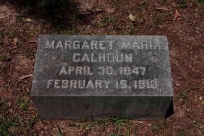 Margaret Maria Calhoun Tombstone image. Click for full size.
