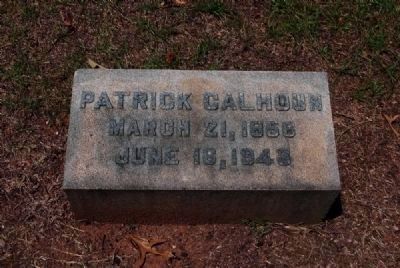 Patrick Calhoun Tombstone image. Click for more information.