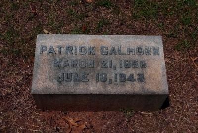 Patrick Calhoun Tombstone. Click for more information. Patrick Calhoun Tombstone image. Click for more information.