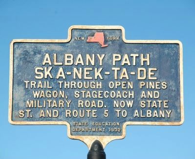 Albany Path Ska-Nek-Ta-De Marker image. Click for full size.